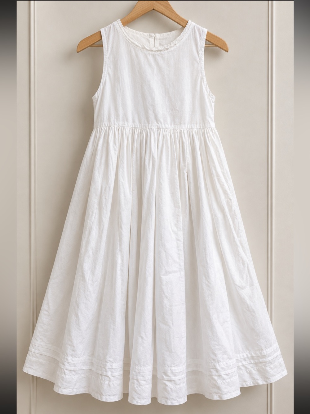 Vintage Strasburg Girls 8Y 100% Cotton White Heirloom Dress